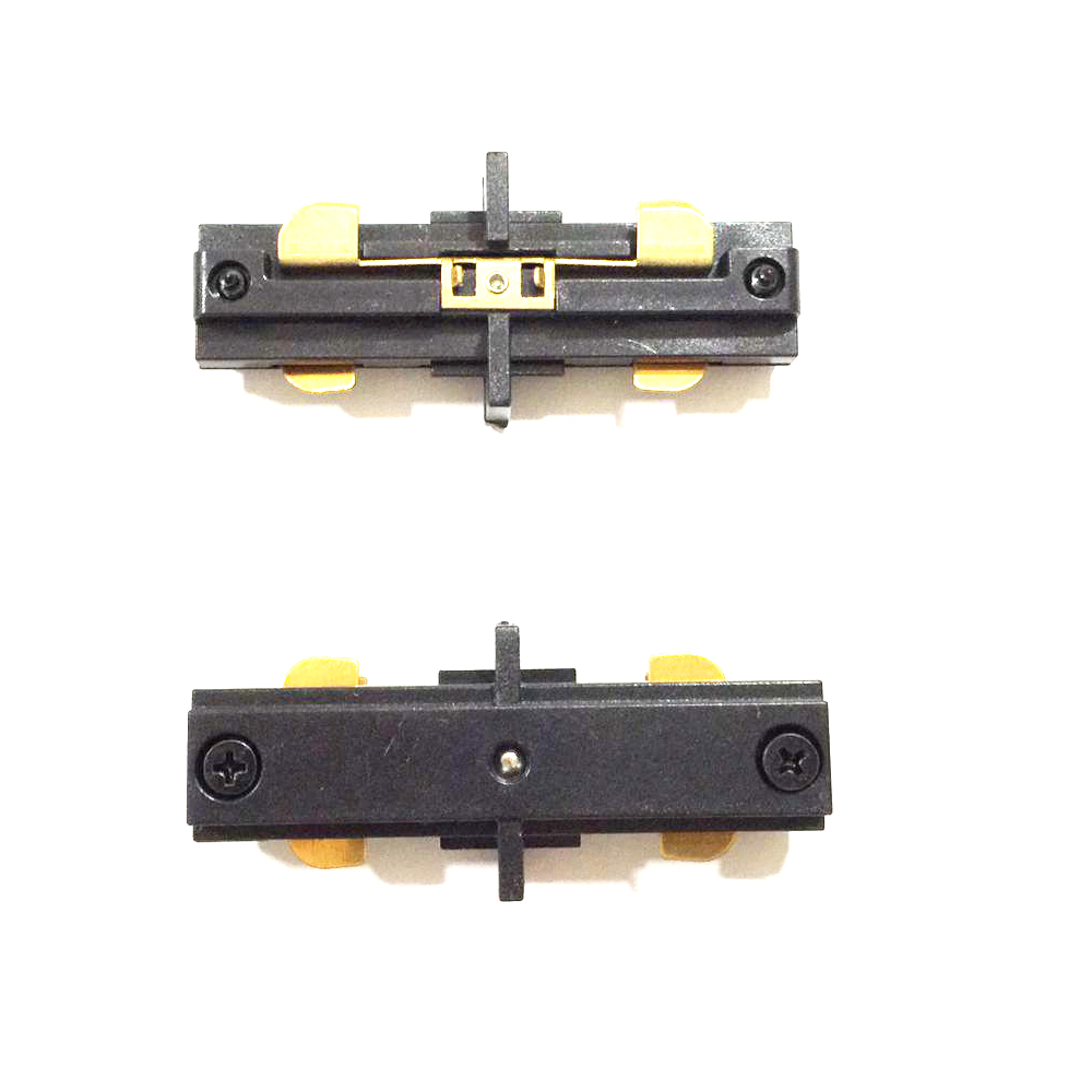 Conector Recto, p/Riel de Track Light de 3 cables, Superficie, Negro