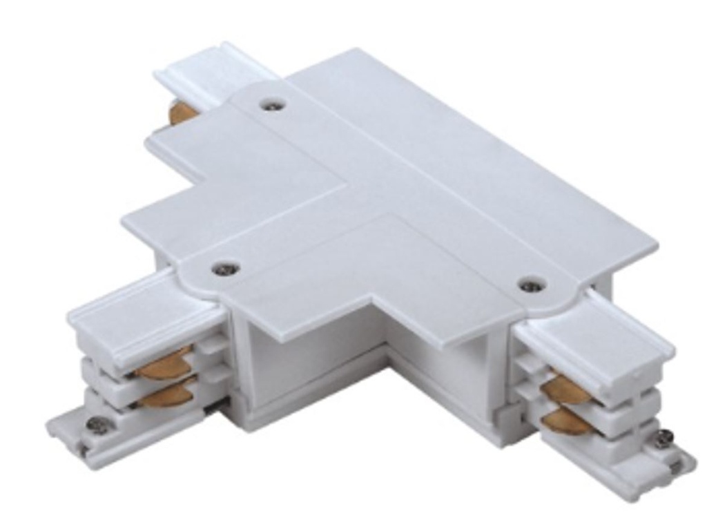 Conector en T, p/Riel de Track Light de 4 cables, Empotrar, Blanco