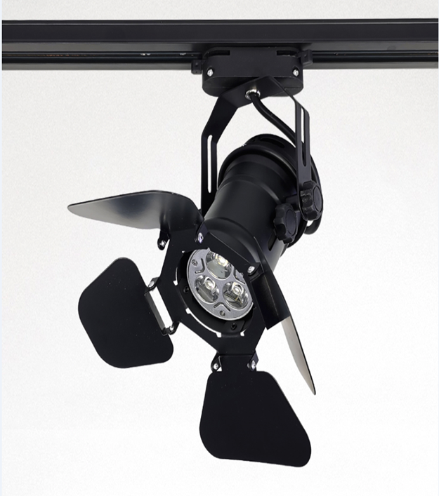 Cajetín p/Lámpara de Riel (Track light), DG-5503-02, Base: PAR30, 2 cables, Negra