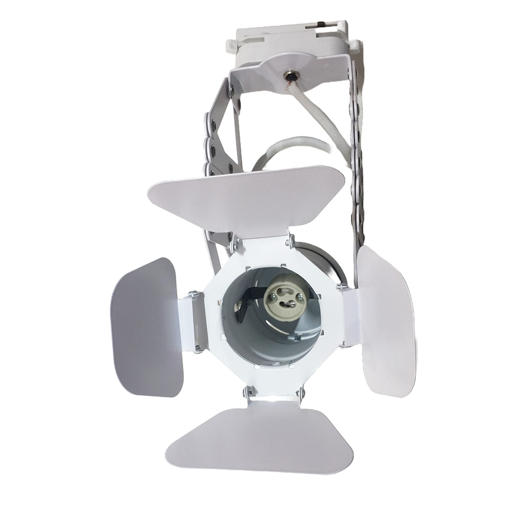 Cajetín p/Lámpara de Riel (Track light) LED, DG-5502-02, Base: GU10, 2 cables, Blanco