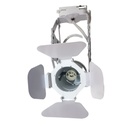 Cajetín p/Lámpara de Riel (Track light) LED, DG-5502-02, Base: GU10, 2 cables, Blanco