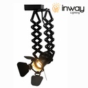Cajetín p/Lámpara de Riel (Track light) LED, DG-5504-02, Base: E27, 2 cables, Negro