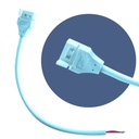 Conector p/Cinta LED Unicolor, SMD2835, para ancho (PCB) de 8mm, IP50, Incluye: Cable de un lado de 150mm