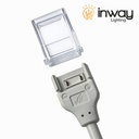 Conector p/Cinta LED Unicolor, SMD5050, para ancho (PCB) de 10mm, IP50, Incluye: Cable de un lado de 150mm