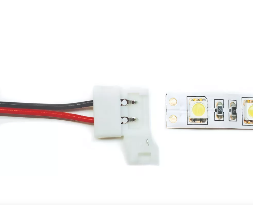Conector p/Cinta LED Unicolor, SMD5050, para ancho (PCB) de 10mm, IP20, Incluye: Cable de un lado de 150mm