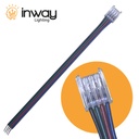 Conector p/Cinta LED RGB, SMD5050, para ancho (PCB) de 10mm, IP20, Incluye: Cable de un lado de 150mm