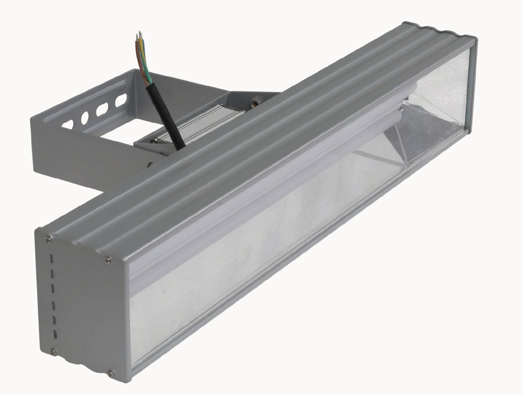 Lámpara High Bay Light LED Modular, TF26B, 30W, 21.65"(55cm), 5000K, 6100, 100x70 Grados, SANAN 3030, 50,000 horas de vida útil, 100-277Vac, IP65, Gris