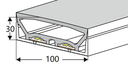 [DGPR-1026739] Tubo de Neón de 5mts, DG-10030 para Cinta LED de ancho (PCB) 20mmx2, Dimensiones: 100x30x5000mm, Material: Silicona, IP65