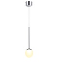 [DGPR-1026785] Lámpara LED Decorativa Colgante, DG50927P, 7W, NW 4000K, 85-265Vac, Dimensioes: 99x99x1500mm, IP20, Plateado