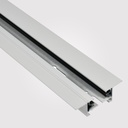 Riel p/Empotrar de 2 cables p/Track Light, 1.2mts, Blanco