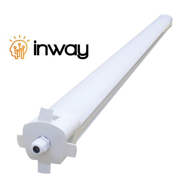 Lámpara Lineal Light para Colgar LED, 40W, 4000K Blanco Natural, Dimensiones: 1150x70x75mm, Frost, 100-277Vac, IP65, 120 Grados