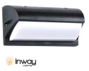 Lámpara LED de Pared (Aplique), DGW-1809, 12W, 6000K Blanco Frío, 85-265Vac, IP60, Negro, 180 Grados, Dimensiones: 260x100x60mm, Material: Aluminio, Uso en exterior techado o interior