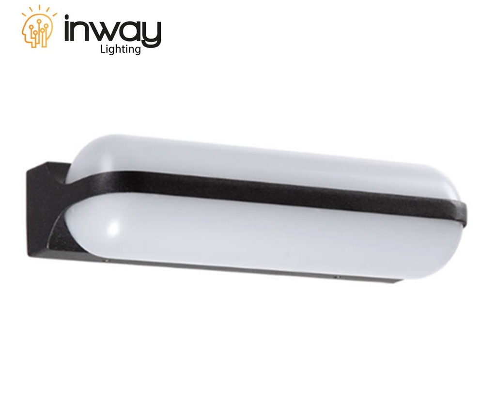 Lámpara LED de Pared (Aplique), DGW-1818, 12W, 2x6W, 6000K Blanco Frío, 85-265Vac, IP60, Negro, 360 Grados, Dimensiones: 260x100x60mm, Material: Aluminio, Uso en exterior techado o interior