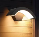 Lámpara LED de Pared (Aplique), DGW-1826, 12W, 3000K Blanco Cálido, 85-265Vac, IP60, Negro, 180 Grados, Dimensiones: 290x100x90mm, Material: Aluminio, Uso en exterior techado o interior
