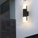 [DGPR-1026903] Lámpara LED de Pared (Aplique), DGW-1829, 10W, 3000K Blanco Cálido, 85-265Vac, IP60, Negro, 360 Grados, Dimensiones: 50x100x350mm, Material: Aluminio, Uso en exterior techado o interior