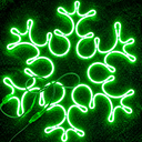 [DGPR-1027269] Adorno Navideño en Neón LED p/exterior tipo Copo de Nieve, 78W, Verde, 110Vac, Dimensiones: 55x48cm, Incluye Power