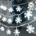 [DGPR-1027288] Extensión Navideña LED p/Exterior tipo Copo de Nieve, 6000K Blanco Frío, 50LED/5Metros, 110Vac, IP65
