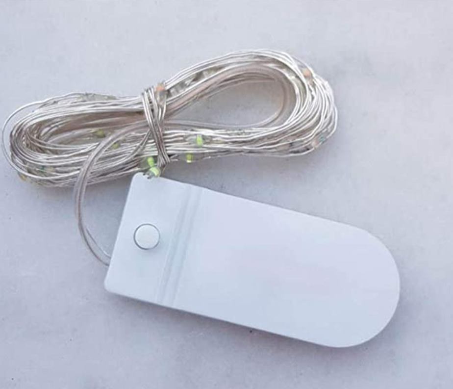 Extensión Navideña LED p/Exterior Vintage con batería, 0.3W, RGB, 20LED/2Metros, IP65, Incluye la batería