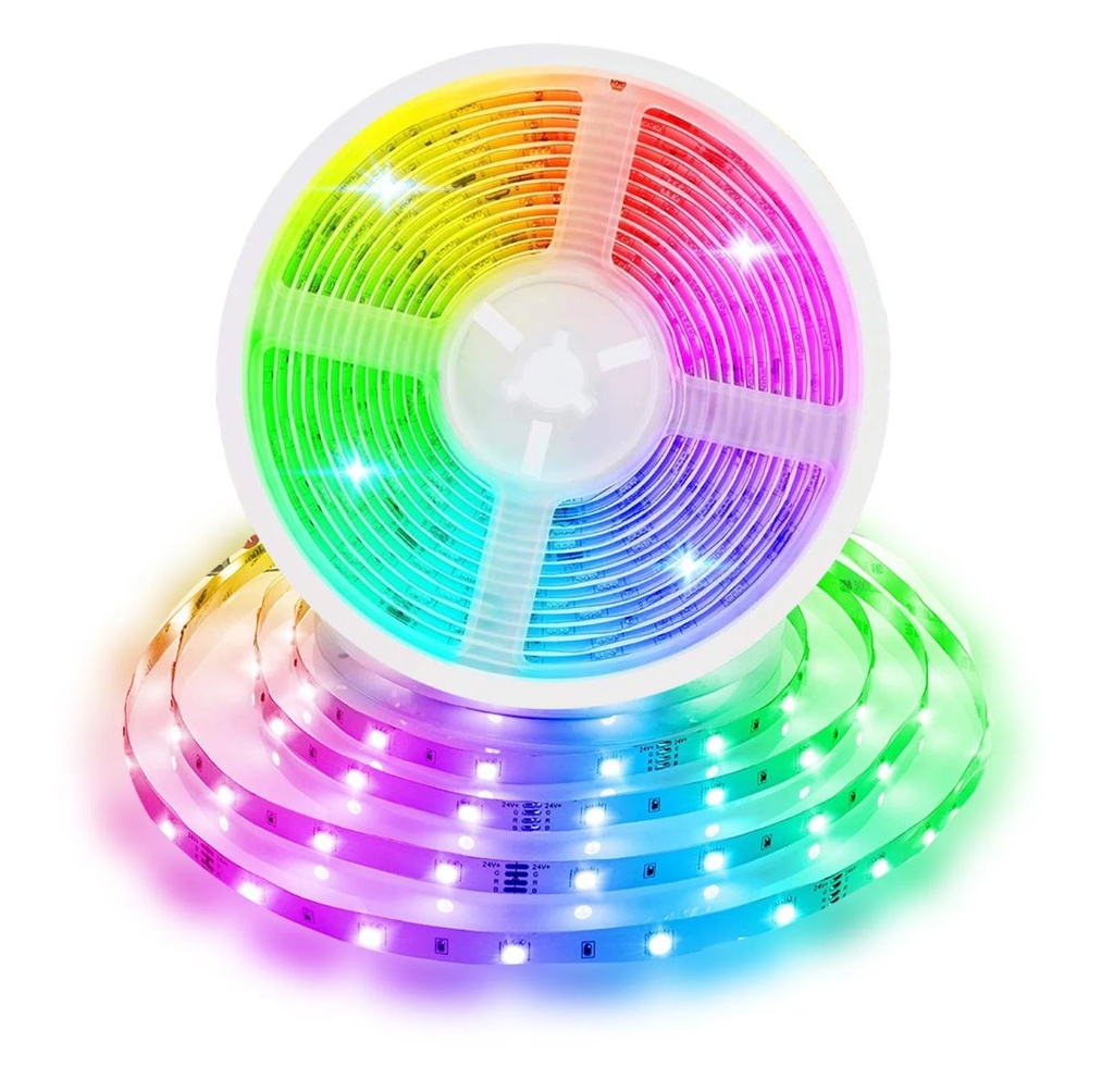 Cinta LED, SMD5050, RGBW, 12Vdc, Largo: 5Mts, 60Led/Mts, IP65