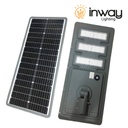 [DGPR-1027375] Lámpara Solar de Calle LED de 80W con Panel Integrado de18V, SMD3030, 6000K Blanco Frío, 140x70 Grados, Con Batería de Litio 120AH,  3.2V, IP65, Gris
