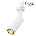 Spot Light LED de Superficie, tipo COB de 2 cables, 7W, 4000K Blanco Natural, 100-265Vac, Dimensiones: Φ45x120mm, IP20, 24 Grados, Blanco