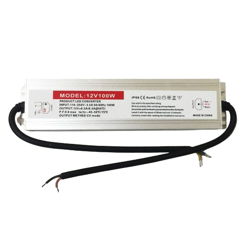 Fuente / Power Supply Voltaje Constante Corriente Variable LED, IP67, 100W, 12Vdc, 8.33A, 100-277Vac
