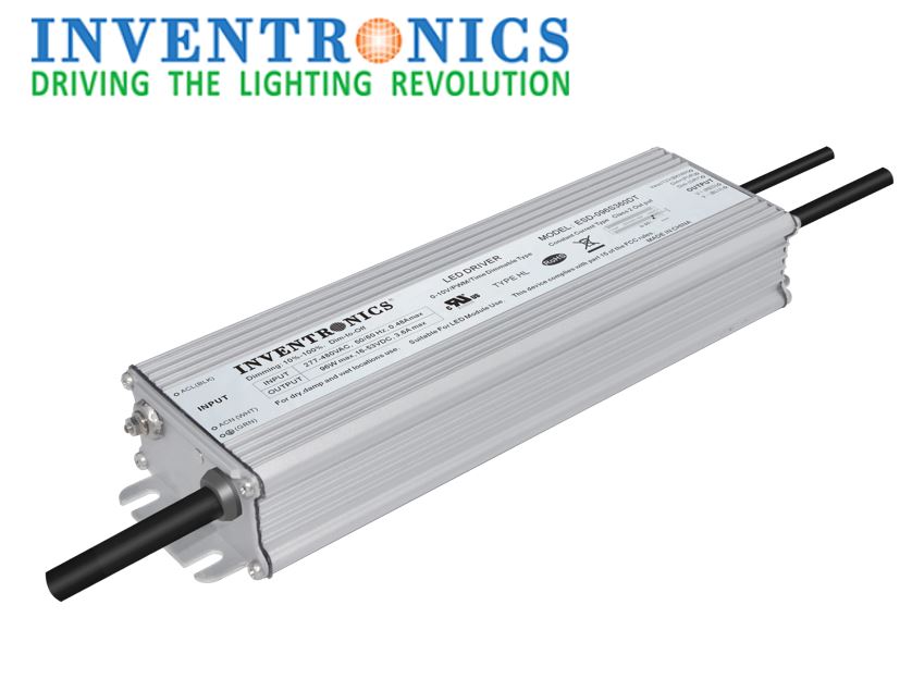 Driver p/Lámpara LED, IP67, Dimmable de 0-10Vdc, 96W, 277-480Vac, Con supresor de pico interno de 6KV, Output: 32-107Vdc, 900-1800mA