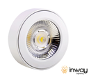 Lámpara Ceiling LED de Superficie, 5W, 6000K Blanco Frío, 110Vac, IP20, 38 Grados, Blanco, Dimensiones: Φ65x18mm