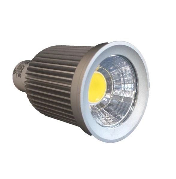 Bombilla LED Dicroica COB, 9W, 4000K Blanco Natural, GU10, 100-260Vac, IP20, 60 Grados, Dimensiones: Ф50x95mm