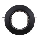 Base Circular p/Empotrar Bombilla, Dirigible, Dimensiones: Φ92x25mm, Negro, Incluye zocalo GU10