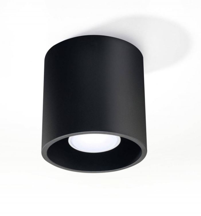 Aplique de Techo (Cajetín) Circular p/Bombilla, DG-1040, Base: E27, Dimensiones: Φ135x146mm, Negro