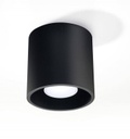 Aplique de Techo (Cajetín) Circular p/Bombilla, DG-1040, Base: E27, Dimensiones: Φ135x146mm, Negro