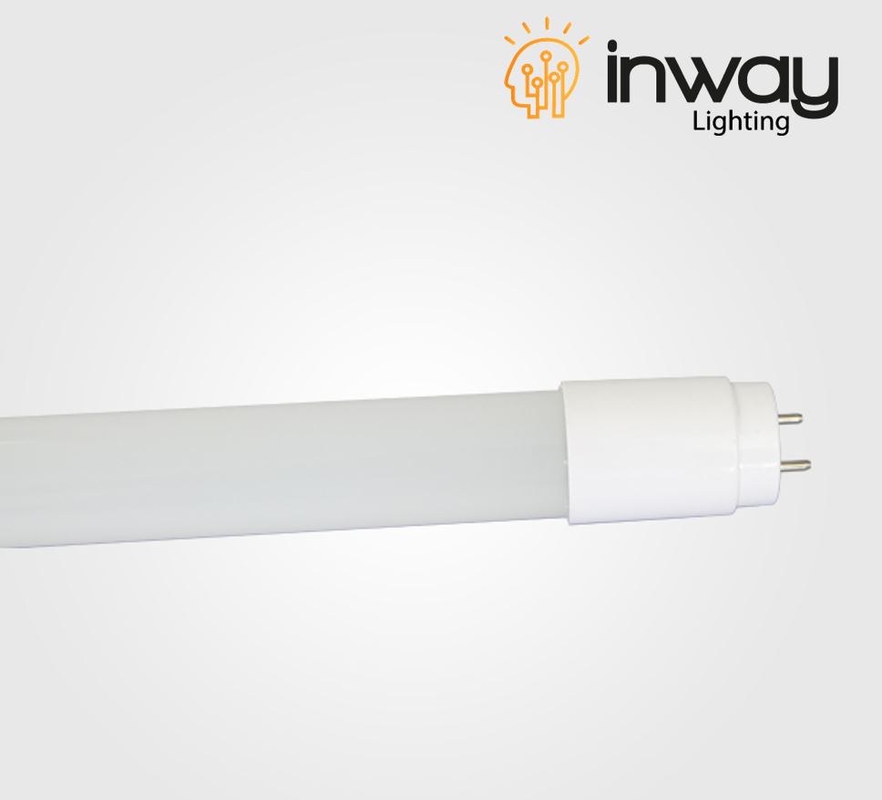 Tubo T8 LED, FP>0.9, 18W, 48"(120cm), G13, 4000K Blanco Natural, 100-277Vac, Alimentación Doble, Frost, Glass, 105Lm/W