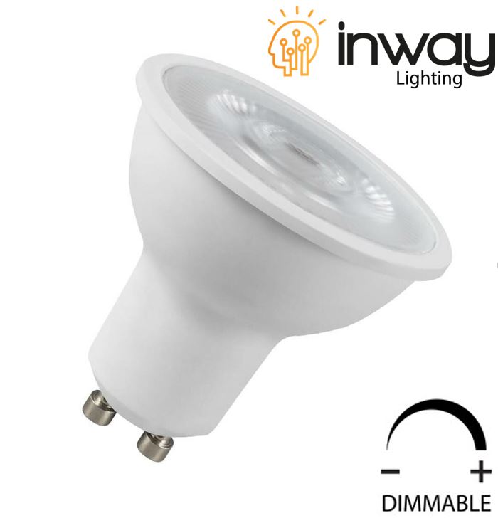 Bombilla LED Dicroica COB, 5W, 6000K Blanco Frío, GU10, 100-260Vac, Dimmable, IP20, 30 Grados, Dimensiones: Ф50x60mm