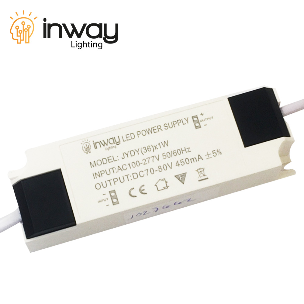 Driver p/Lámpara LED, IP20, 36W, 100-277Vac, Output: 70-80Vdc, 450mA