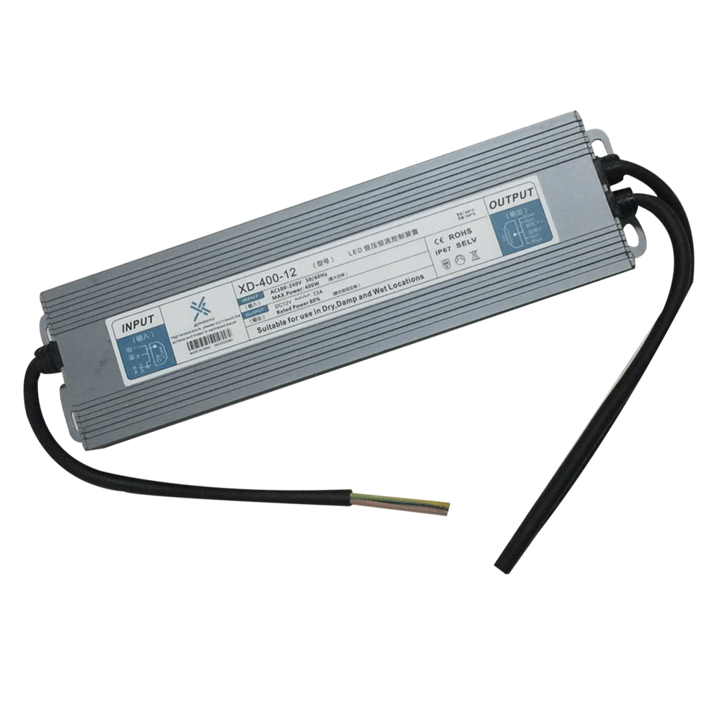 Power Supply Voltaje Constante Corriente Variable LED, 400W, 100-240Vac, 12Vdc, 33A, IP67