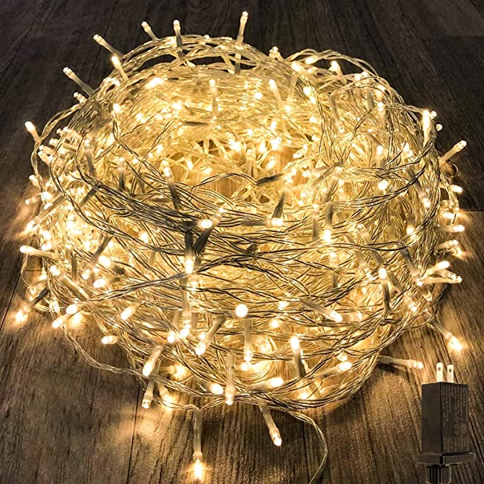 Extensión Navideña LED p/Exterior, 4W, 2700K Blanco Cálido, 200LED/10Metros, 110Vac, Con cable clear de 3xφ0.15mm2, IP44