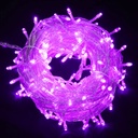 Extensión Navideña LED p/Exterior, 4W, Púrpura, 200LED/10Metros, 110Vac, Con cable clear de 3xφ0.15mm2, IP20