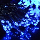 Extensión Navideña LED p/Exterior, 4W, Azul + CW 6000K Flash, 100LED/5Metros, 110Vac, Con cable verde de 1.5mm, IP55, No incluye power