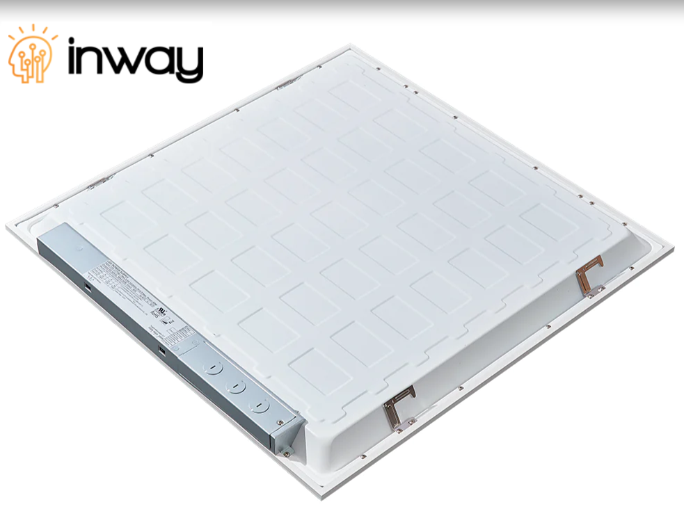 Kit Panel LED Cuadrado de Luz Directa (BackLit) p/Empotrar, 45W, 6000K Blanco Frío, 5600Lm, 100-277Vac, 24"x24"(603x603mm), Dimmable, 0-10V, Con Driver (UL), Borde Blanco