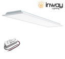 [DGPR-1027793] Kit Panel LED Rectangular de Luz Directa (BackLit) p/Empotrar, 40W, 6000K Blanco Frío, 4000Lm, 100-277Vac, 12&quot;x48&quot;(300x1200mm), Borde Blanco