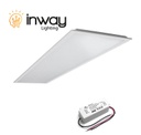[DGPR-1027794] Kit Panel LED Rectangular de Luz Directa (BackLit), p/Empotrar, 72W (2x36W), 24"x48" (600x1200mm), 6000K/6500K Blanco Frío, 100-277Vac, Borde Blanco, IP20
