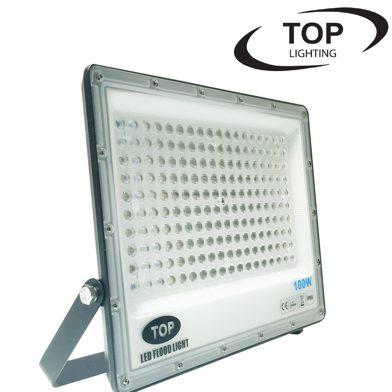 Reflector SMD TOP, 100W, 6000K Blanco Frío, 100-265Vac, IP65, 90 Grados, Negra, Dimensiones: 248x329x25mm