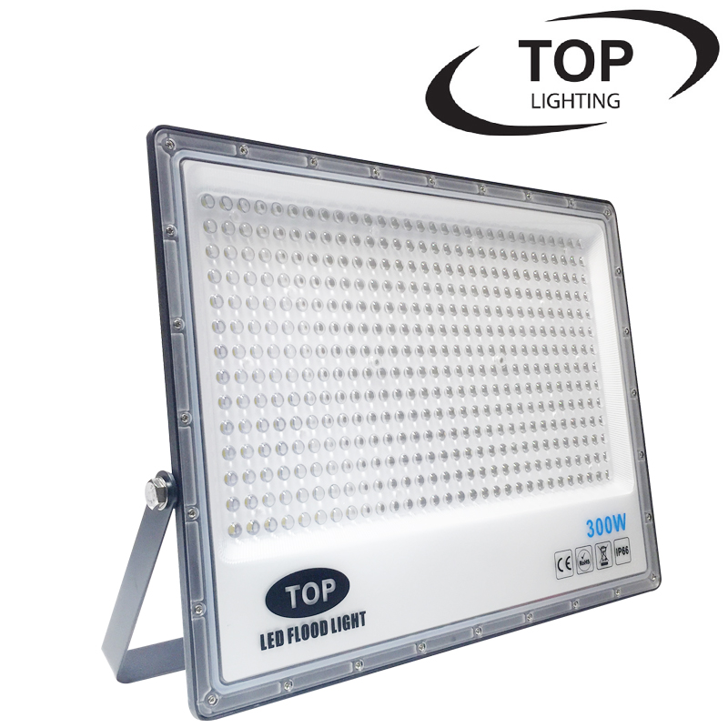Reflector SMD TOP, 300W, 6000K Blanco Frío, 100-265Vac, IP65, 90 Grados, Negra, Dimensiones: 360x470x28mm