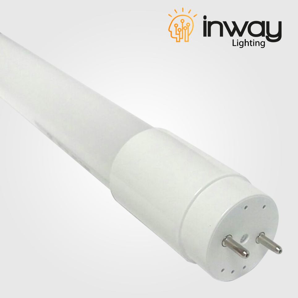 Tubo T8 LED, FP>0.9, 18W, 48"(120cm), G13, 6000K Blanco Frío, 100-277Vac, Alimentación Doble, Frost, Plástico, 105Lm/W