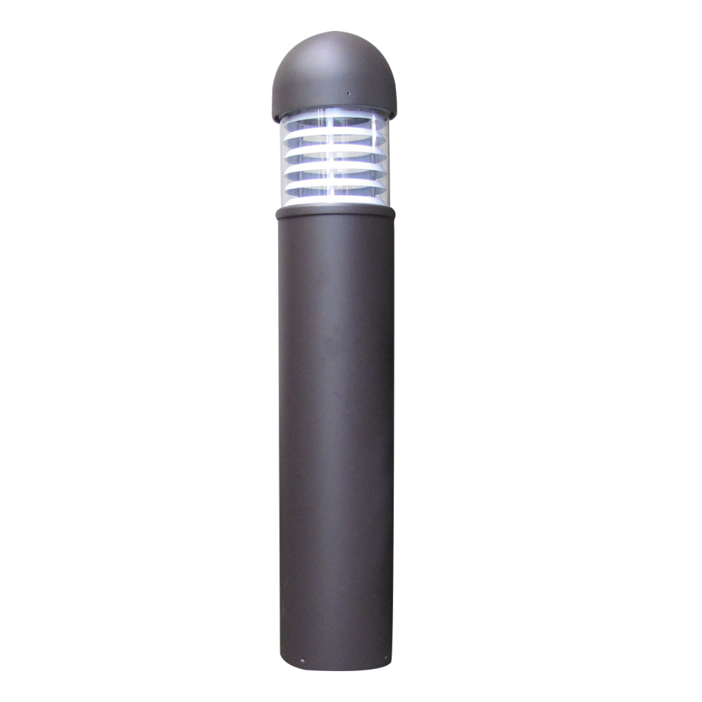 Bolardo LED, DGIN-25A, 25W, 3000K Blanco Cálido, 100-277Vac, Dimensiones: Ø200xH1090mm, Material: Aluminio, IP65, 150 Grados, Gris Oscuro