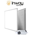 Kit Panel LED Cuadrado de Luz Directa (BackLit) p/Empotrar, 40W, 5000K, 4000Lm, 100-277Vac, 24"x24"(600x600mm), Borde Blanco
