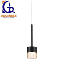 Lámpara LED Decorativa Colgante, DG50107P, 7W, NW 4000K, 85-265Vac, Dimensiones: Φ74x1500mm, IP20, Negro