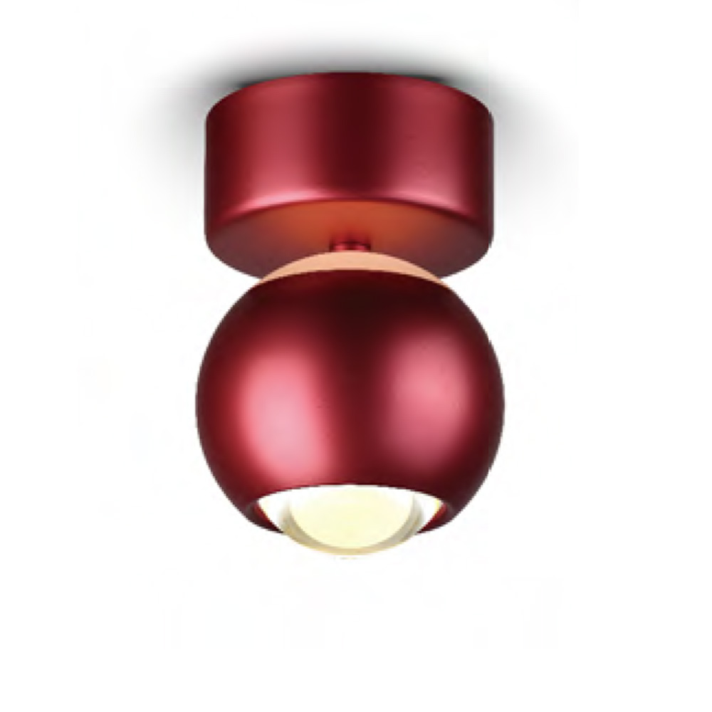 Lámpara LED Decorativa de Superficie, DG61241C, 5W, 4000K Blanco Natural, 85-265Vac, Dimensiones: Φ94x137mm, IP20, Rojo Vino