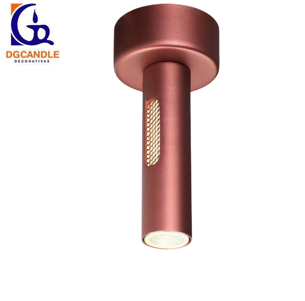 Lámpara LED Decorativa de Superficie, DG50164C, 5W, 4000K Blanco Natural, 85-265Vac, Dimensiones: Φ90x190mm, IP20, Rose Gold